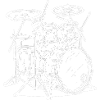 Drumkit Line Art