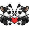 Skunk Couple Saint-Valentin