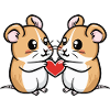 Hamster Couple Valentine's Day