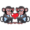 Monkey Couple Love