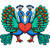 Peacock Bird Couple Love