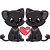 Panther Love Heart Couple