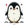 Simply cute, cute little penguin