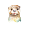 Loutre joueuse