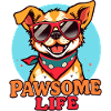 Cool dog with sunglasses