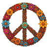 Peace symbol with flowers