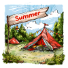summer camp in field