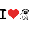 I love Pugs - Pet Design