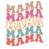 Retro Groovy Mama Text Pattern