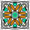 Pop art flower with hearts