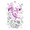 Skull and Flowers