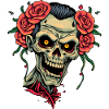 Zombie with roses design