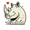 Happy Love Rhinoceros Rhinoceros