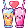 Cocktail Couple Love Heart Comic