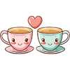Coffee Couple Love Heart Comic