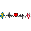 Cardio hjerte Flag Sverige, Grønland