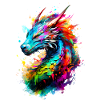 Bemalter Drache