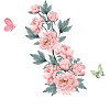 Lettre y fleurs rose