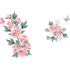 Letter w Pink Flowers