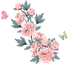 Letter x Pink Flowers