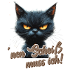Drôle de chat avec dicton