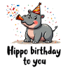 Hippo birthday to you