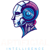 Neon AI Head Robot Vision