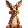 A cute happy kangaroo