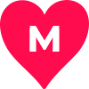 heart letter M