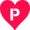 heart letter P