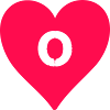heart letter O