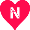 heart letter N