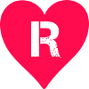 heart letter R