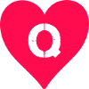 heart letter Q