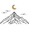 Minimalist mountain design