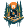 Music Retro Streetwear Turntable