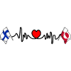 Cardio hjerte Flag Finland, flag Grønland
