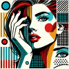 Pop-Art-Porträt einer Frau