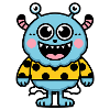 Friendly Monster bleu
