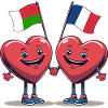 Madagascar and France hearts