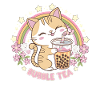 Cute Bubble Tea Rainbow Cat