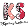 Krankenschwester KS Leopard Print Monogramm