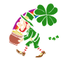 Bonne Saint-Patrick - Trèfle - Leprechaun