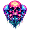 Psychedelic skull