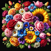 Colourful flowers