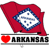 Drapeau Arkansas coeur 'ARKANSAS'
