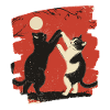 Japanese Cats Fight