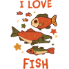 I Love Fish – Playful Fish Design