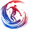 Surfer Silhouette Bunt