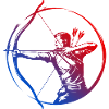 Bogenschießen Silhouette Bunt